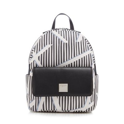 White patterned backpack